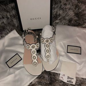 Gucci mystic white sandals